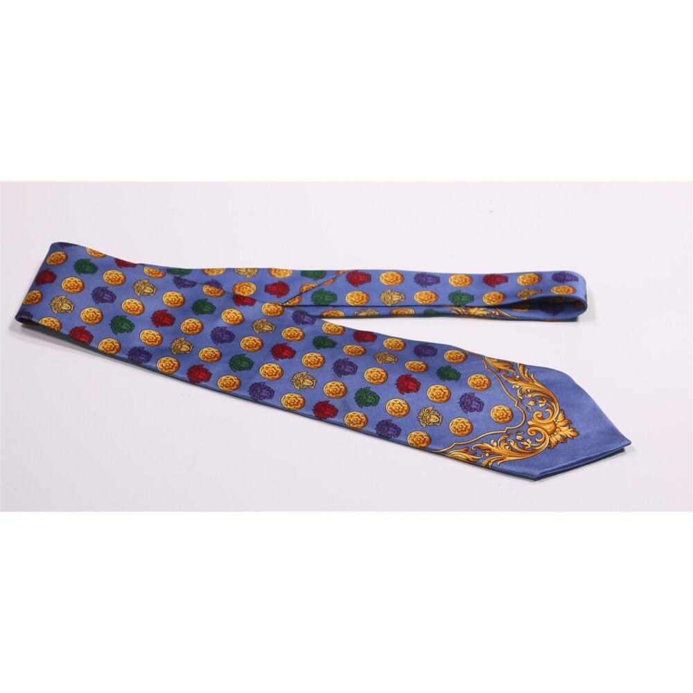 Gianni Versace Tie Vintage 90's Medusa Head Silk Necktie Tie
